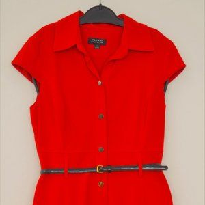 Tahari Arthur S. Levine Size 6, Short sleeve, button front dress